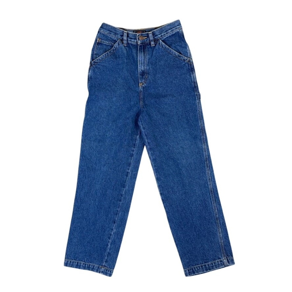 Route 66 Vintage Carpenter Jeans Girls Wash High Rise Denim Utility Pants 14